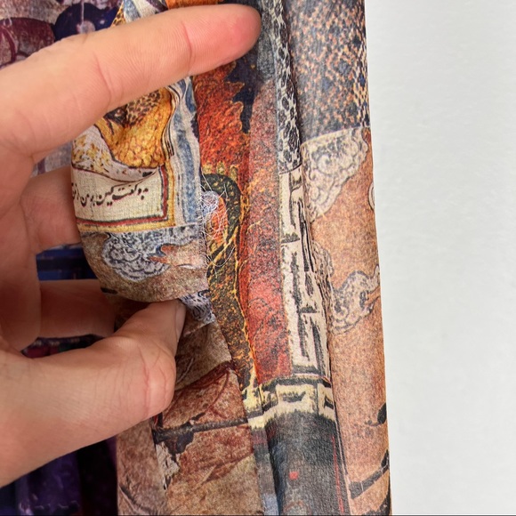 Rare Vintage California Calliope Contrasting Printed Long Dress - Picture 5 of 9